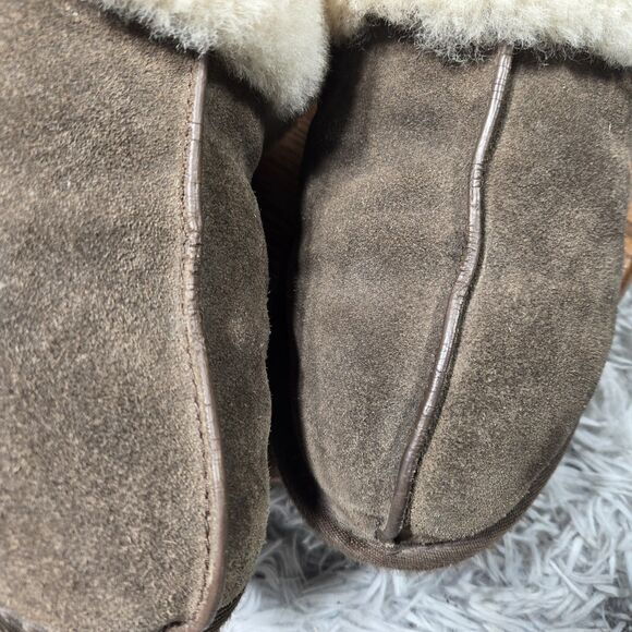 UGG Australia Womens Size 12M Chestnut Brown Slip On Comfort Lambskin Slippers - Picture 5 of 10